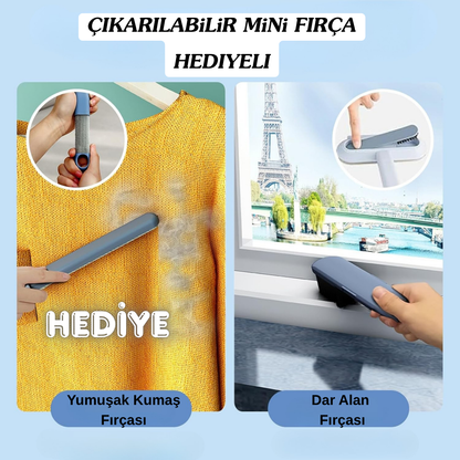 Evcil Hayvan Tüy Temizleme Fırçası – Ayarlanabilir Saplı Pratik Tüy Toplayıcı